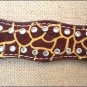 HILASON WESTERN LEATHER HORSE BREAST COLLAR GIRAFFE PRINT CLEAR CRYSTAL