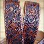 46 inch JUSTIN CLASSIC WESTERN GENUINE LEATHER MEN BELT LONGHORN BUCKLE BROWN