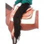 X SMALL TOUGH 1 SUEDE LEATHER EQUITATION CHAPS W/ FRINGE BLACK