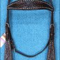 HILASON WESTERN LEATHER HORSE BRIDLE HEADSTALL DARK BROWN ACORN HAND TOOL