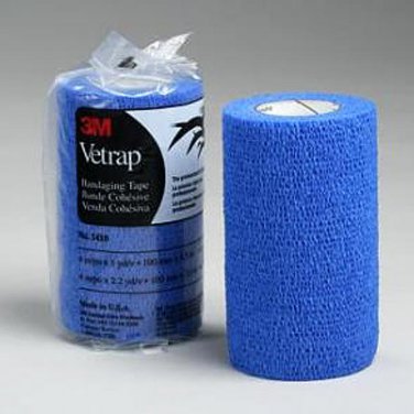 4x5 YD 3M VETRAP HORSE COMFORTABLE BANDAGING TAPE ROLL BLUE