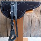 HILASON NATURAL HORSEMANSHIP LEATHER BAREBACK ENGLISH TREELESS SADDLE PAD BLACK