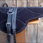 HILASON NATURAL HORSEMANSHIP LEATHER BAREBACK ENGLISH TREELESS SADDLE PAD BLACK