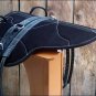 HILASON NATURAL HORSEMANSHIP LEATHER BAREBACK ENGLISH TREELESS SADDLE PAD BLACK