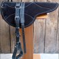 HILASON NATURAL HORSEMANSHIP LEATHER BAREBACK ENGLISH TREELESS SADDLE PAD BLACK