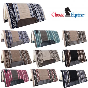 SADDLE PAD CLASSIC EQUINE SENSORFLEX NEW ZEALAND WOOL FELT PADDED HORSE BLANKET