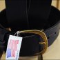 30 inch JUSTIN BASIC WORK LEATHER MANS BELT BLACK MADE IN THE USA.