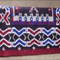FEP158 HILASON WESTERN NEW ZEALAND WOOL HORSE SADDLE BLANKET RED BLUE WHITE