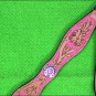 HILASON WESTERN LEATHER HORSE BREAST COLLAR PINK HAND PAINT W/ CONCHO