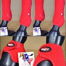 MEDIUM TOUGH1 REAR FRONT LEG VENTED HORSE SPLINT SPORTS BELL BOOTS RED