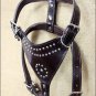 DH904-F HILASON PADDED GENUINE DARK BROWN LEATHER DOG HARNESS SIZE LARGE