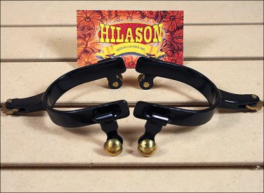 HILASON BLACK STEEL YOUTH BARREL RACING SPURS