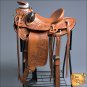 HILASON BIG KING WESTERN WADE RANCH ROPING SADDLE HAND TOOLED FLORAL CARVED
