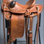 HILASON BIG KING WESTERN WADE RANCH ROPING SADDLE HAND TOOLED FLORAL CARVED