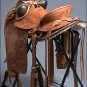 HILASON BIG KING WESTERN WADE RANCH ROPING SADDLE HAND TOOLED FLORAL CARVED