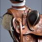HILASON BIG KING WESTERN WADE RANCH ROPING SADDLE HAND TOOLED FLORAL CARVED