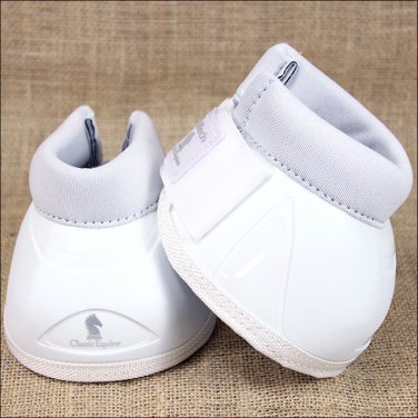 SMALL WHITE CLASSIC EQUINE PRO TECH NO TURN HORSE BELL BOOT