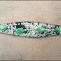 HILASON WESTERN LEATHER HORSE BREAST COLLAR COWHIDE W/ GREEN STONE
