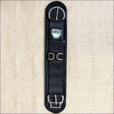 WEAVER FELT LINED STRAIGHT SMART HORSE CINCH GIRTH ROLL SNUG BUCKLE  BLACK BROWN