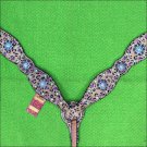 HILASON WESTERN LEOPARD CHEETAH LEATHER HORSE BREAST COLLAR BERRY CONCO