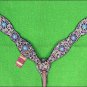 HILASON WESTERN LEOPARD CHEETAH LEATHER HORSE BREAST COLLAR BERRY CONCO