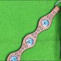 HILASON WESTERN LEATHER HORSE BREAST COLLAR TAN TURQUOISE CONCHO BLING