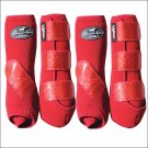 MED PROFESSIONAL CHOICE ELITE SPORTS MEDICINE HORSE LEG BOOTS 4 PACK CRIMSON