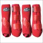 MED PROFESSIONAL CHOICE ELITE SPORTS MEDICINE HORSE LEG BOOTS 4 PACK CRIMSON