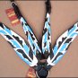HILASON WESTERN LEATHER HORSE ONE EAR HEADSTALL BREAST COLLAR FEATHER TURQUOISE