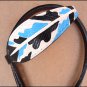HILASON WESTERN LEATHER HORSE ONE EAR HEADSTALL BREAST COLLAR FEATHER TURQUOISE