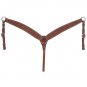 TOUGH 1 PREMIUM LEATHER TAPERED BREASTCOLLAR 2 1/4" BARB WIRED TOOLED MED OIL
