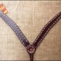 HILASON WESTERN LEATHER HORSE BREAST COLLAR DARK BROWN