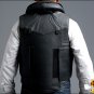 PV101- HILASON LEATHER BAREBACK PRO RODEO BULL RIDING PROTECTIVE VEST BLACK