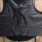 PV101- HILASON LEATHER BAREBACK PRO RODEO BULL RIDING PROTECTIVE VEST BLACK