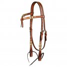 TOUGH 1 FUTURITY HEADSTALL W/ BRAIDED NATURAL RAWHIDE MEDIUM OIL