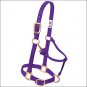 PURPLE WEAVER ORIGINAL ADJUSTABLE CHIN THROAT SNAP HALTER 3/4" SUCKLING