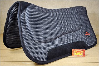 BLACK HILASON TRAIL WESTERN ELITE SERIES TACKY TACK SADDLE PAD SQUARE SKIRT