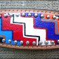 HILASON WESTERN LEATHER HORSE BREAST COLLAR HAND PAINT AZTEC