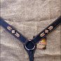 NEW HILASON WESTERN LEATHER RAWHIDE BRAIDED HORSE BREAST COLLAR - DARK BROWN