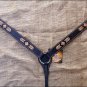 NEW HILASON WESTERN LEATHER RAWHIDE BRAIDED HORSE BREAST COLLAR - DARK BROWN