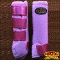 MED HILASON GLITTER PURPLE HORSE FRONT LEG PROTECTION ULTIMATE SPORTS BOOT PAIR