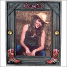 8X10 RIVERS EDGE HOME DÉCOR COWGIRL PICTURE FRAME W/ POLY RESIN ACCENT