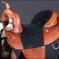 HILASON TREELESS WESTERN TRAIL BARREL RACING LEATHER HORSE RIDING SADDLE 14"