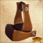 HILASON 4 inch OAK WOOD HORSE SADDLE BELL STIRRUPS