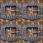ANTIQUE SILVER FINISHED BERRY BELT BUCKLE WITH ROPE EDGE
