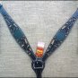 HILASON WESTERN LEATHER HORSE BREAST COLLAR HAND CARVED BLACK