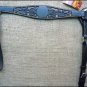 HILASON WESTERN LEATHER HORSE BREAST COLLAR HAND CARVED BLACK