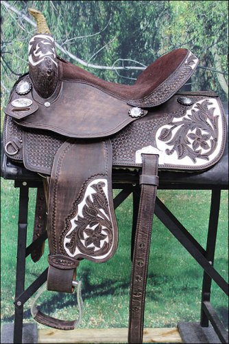 OS191RO-F HILASON WESTERN BARREL RACING TRAIL PLEASURE SADDLE 15"