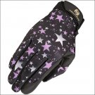 07 SIZE HERITAGE PERFORMANCE HORSE RIDING GLOVE LYCRA LEATHER STARS