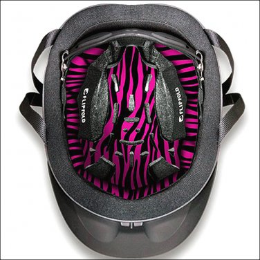SMALL TROXEL REBEL GRAPHIC FLIPFOLD RIDING HELMET HEADLINER PINK ZEBRA